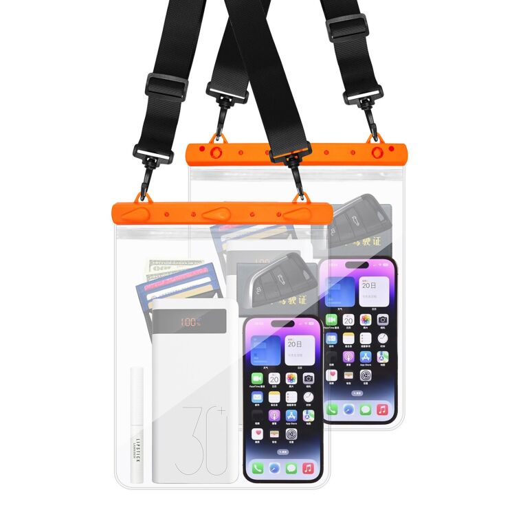 Вологозахисний чохол Deexe Waterproof Dry Case - Orange: фото 1 з 6