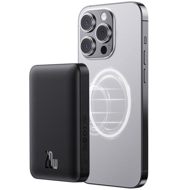Зовнішній акумулятор Baseus Magnetic Mini Air 20W (10000mAh) P10059001313 - Cluster Black: фото 11 з 33
