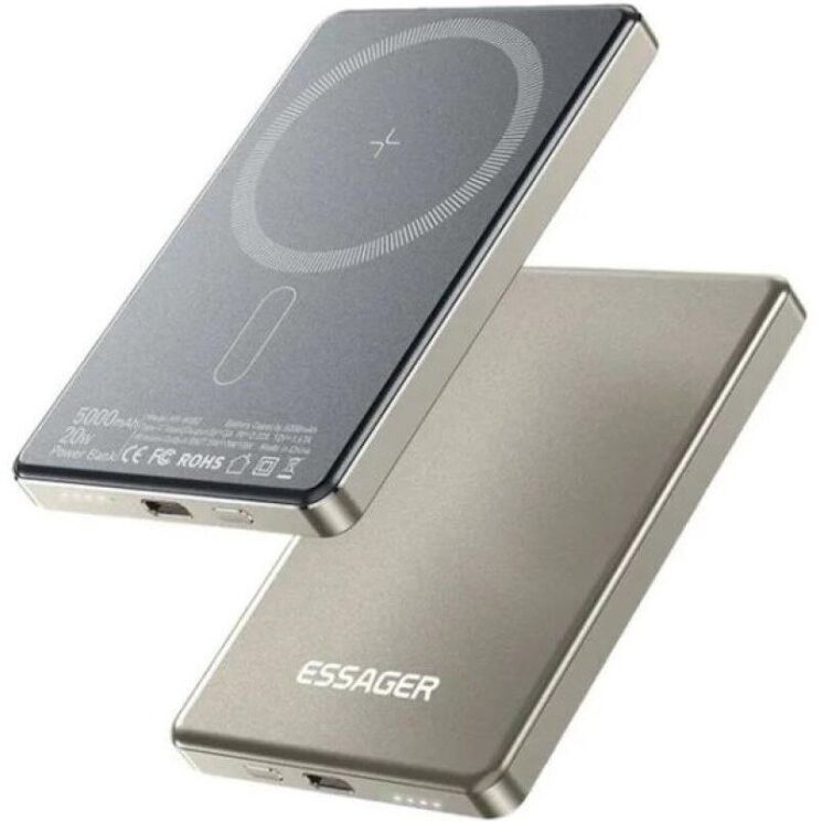 Зовнішній акумулятор ESSAGER Cross-Border Magnetic 20W (5000mAh) EDY5K-YJ0A-Z - Gray (995774H) Зовнішній акумулятор ESSAGER Cross-Border Magnetic 20W (5000mAh) EDY5K-YJ0A-Z - Gray: фото 5 з 10