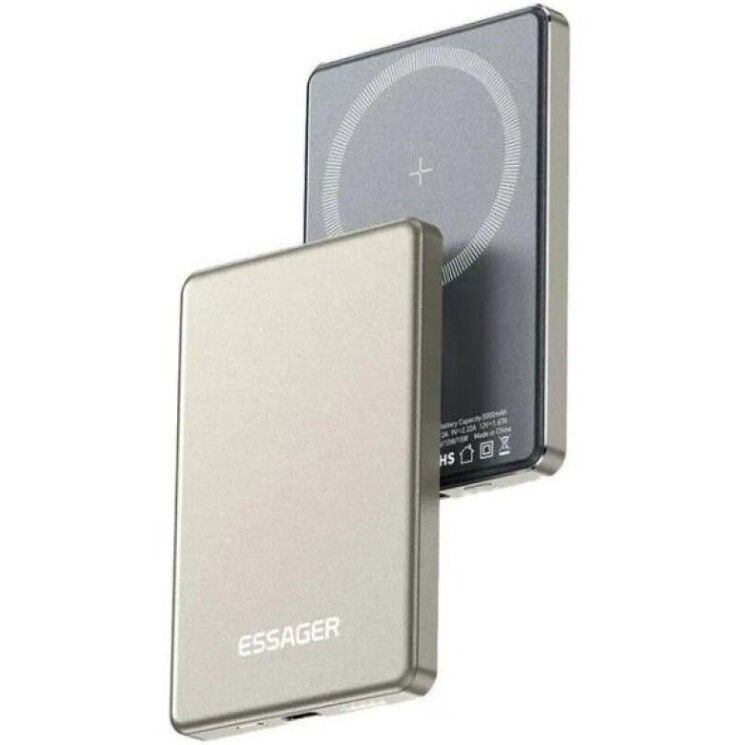 Зовнішній акумулятор ESSAGER Cross-Border Magnetic 20W (5000mAh) EDY5K-YJ0A-Z - Gray (995774H) Зовнішній акумулятор ESSAGER Cross-Border Magnetic 20W (5000mAh) EDY5K-YJ0A-Z - Gray: фото 4 з 10