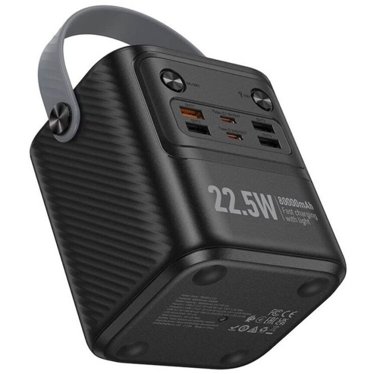 Внешний аккумулятор Hoco J152 Tough 22.5W (80000mAh) - Black: фото 4 из 9