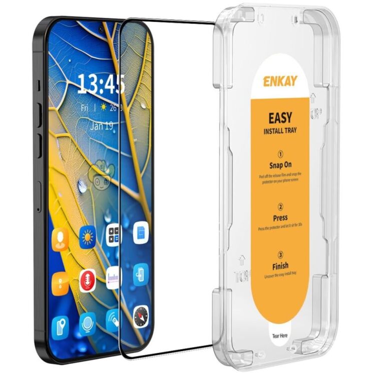 Захисне скло ENKAY Easy Install Full Glue для Xiaomi Poco F6 Pro - Black: фото 1 из 8