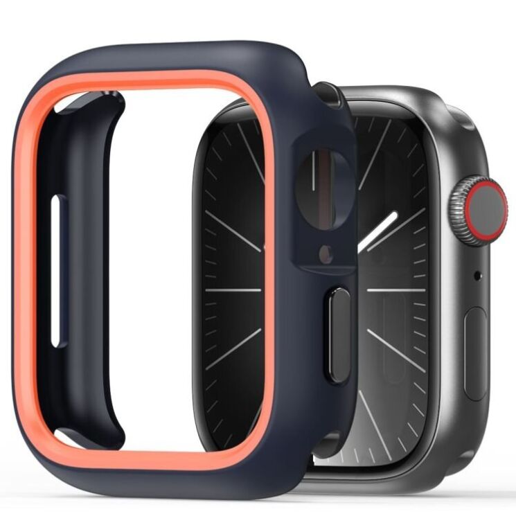 Захисний чохол Dux Ducis Bamo Series для Apple Watch 10 42 mm - Midnight / Orange: фото 1 з 10