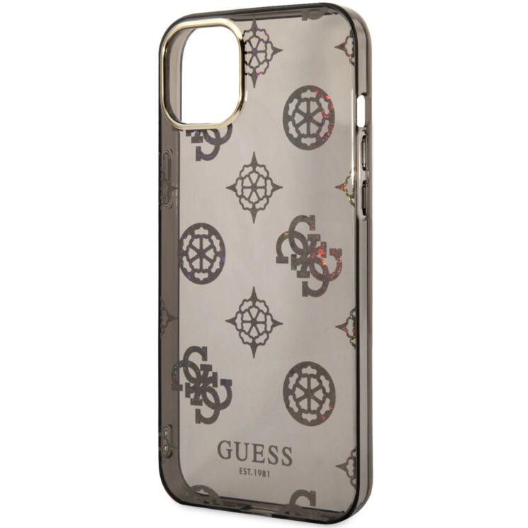 Захисний чохол Guess Peony Glitter для Apple iPhone 14 Plus - Black: фото 4 з 6