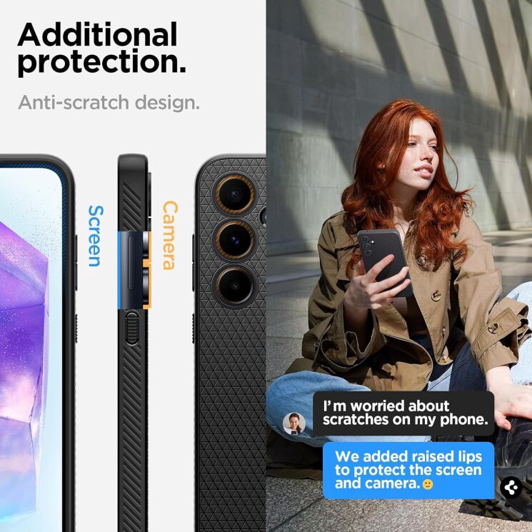 Защитный чехол Spigen (SGP) Liquid Air для Samsung Galaxy A55 (A556) - Abyss Green: фото 17 из 18
