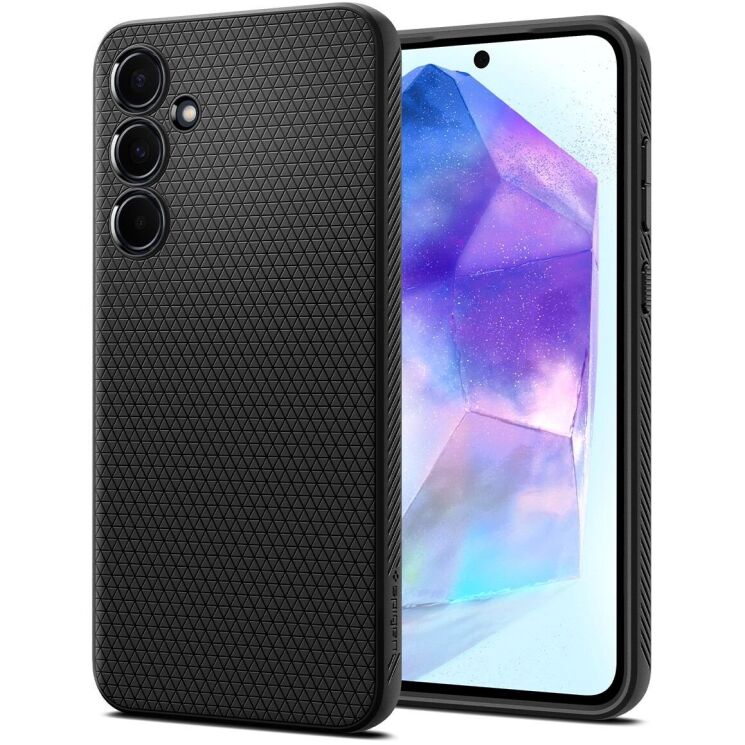 Защитный чехол Spigen (SGP) Liquid Air для Samsung Galaxy A55 (A556) - Matte Black: фото 1 из 18