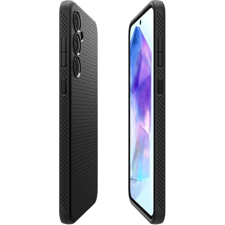 Защитный чехол Spigen (SGP) Liquid Air для Samsung Galaxy A55 (A556) - Matte Black: фото 6 из 18