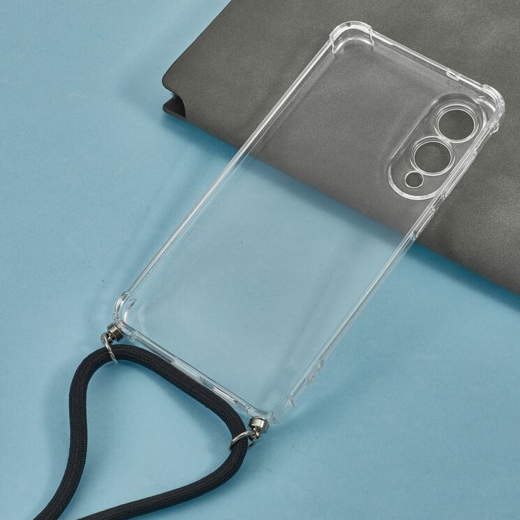 Захисний чохол UniCase AirBag with Strap для Samsung Galaxy S25 Edge (S937) - Transparent: фото 4 из 9