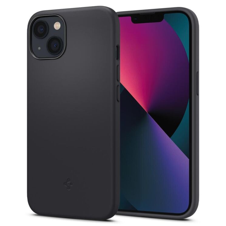 Защитная накладка Spigen (SGP) Silicone Fit для iPhone 13 mini - Black: фото 1 из 7