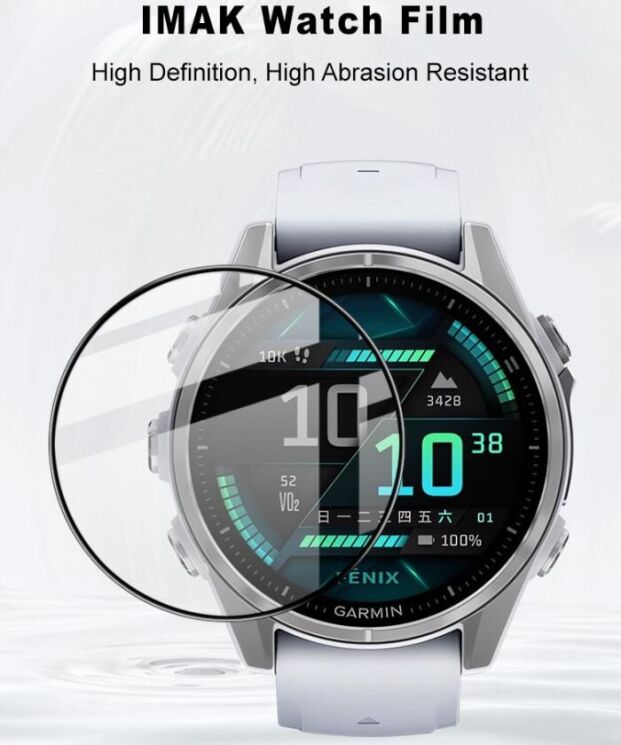 Защитная пленка IMAK Watch Film для Garmin Fenix 8 (43mm) - Black: фото 6 из 8