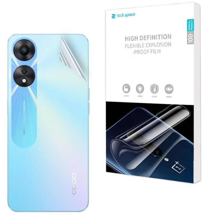 Защитная пленка на заднюю панель RockSpace Explosion-Proof SuperClear для OPPO A58: фото 1 из 9