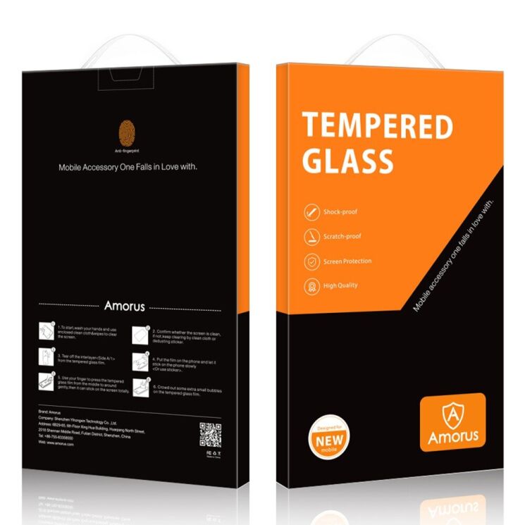 Защитное стекло AMORUS Full Glue Tempered Glass для Xiaomi 15 - Black: фото 9 из 9