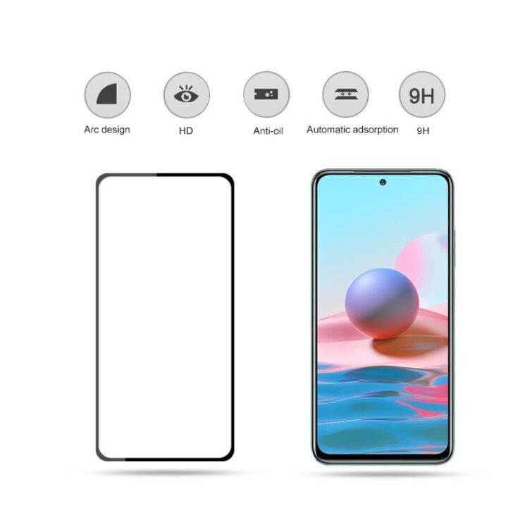 Защитное стекло AMORUS Full Glue Tempered Glass для Xiaomi Redmi 10 / 10 (2022) / 10 Prime - Black: фото 6 из 8