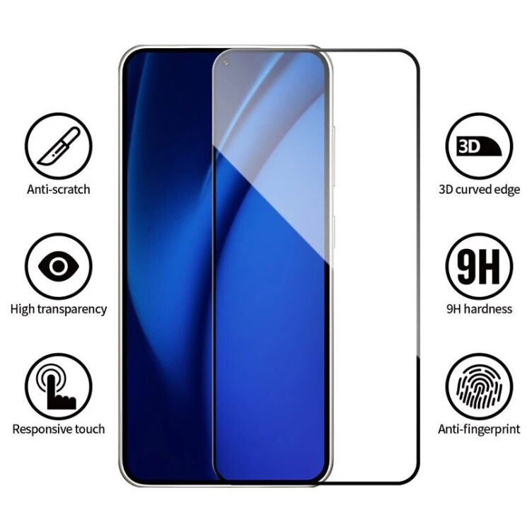 Защитное стекло Blueo Full Cover HD для Samsung Galaxy S25 (S931) - Black: фото 6 из 6