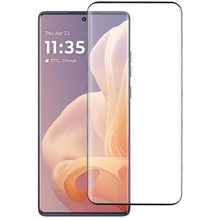 Защитное стекло Deexe Full Coverage для Motorola Moto G85 - Black: фото 1 из 7