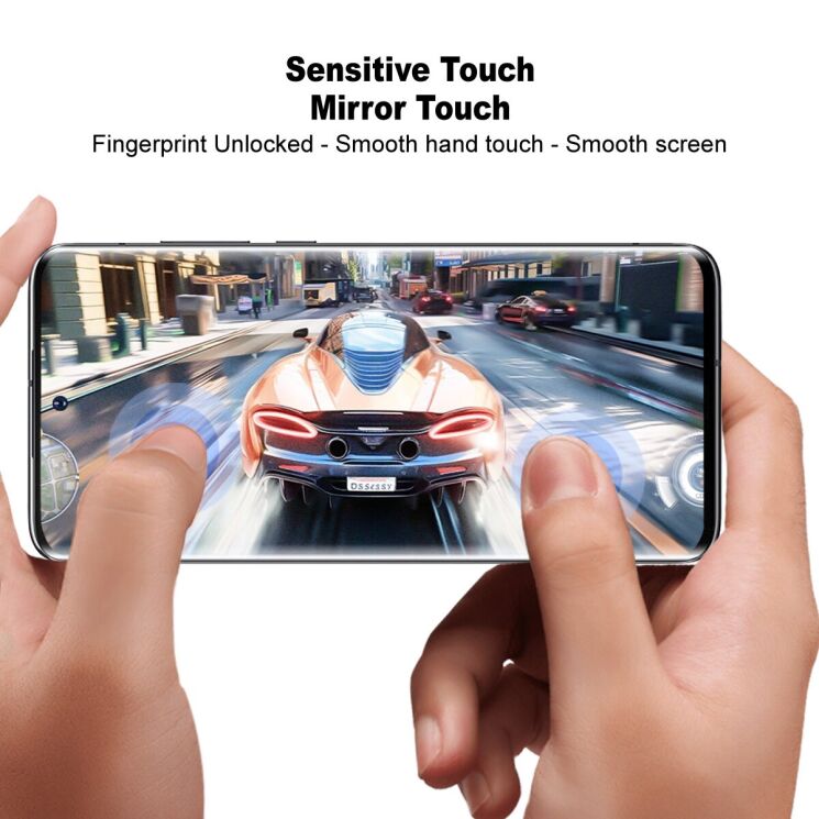 Защитное стекло IMAK 3D Curved Full Covering (Fingerprint Unlock) для TECNO Camon 50 Pro - Black: фото 8 из 9