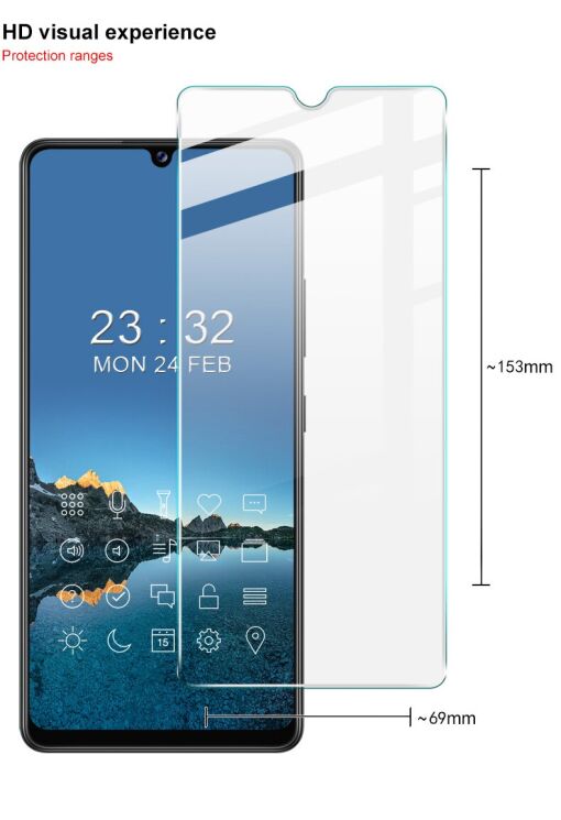 Защитное стекло IMAK H Screen Guard для Samsung Galaxy A12 (A125) / A12 Nacho (A127) - Transparent: фото 7 из 12