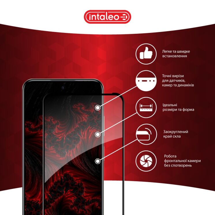 Защитное стекло Intaleo Full Glue для Infinix Hot 50i / Smart 9 (X6532) - Black: фото 4 из 9