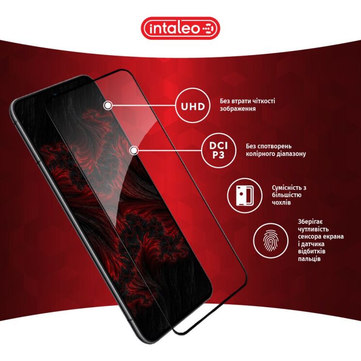 Защитное стекло Intaleo Full Glue для Samsung Galaxy S22 (S901) - Black: фото 5 из 9