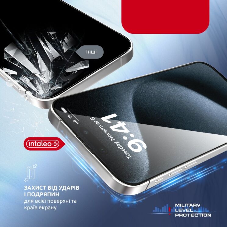 Защитное стекло Intaleo MagicBox для Apple iPhone 15 Pro - Black: фото 5 из 8