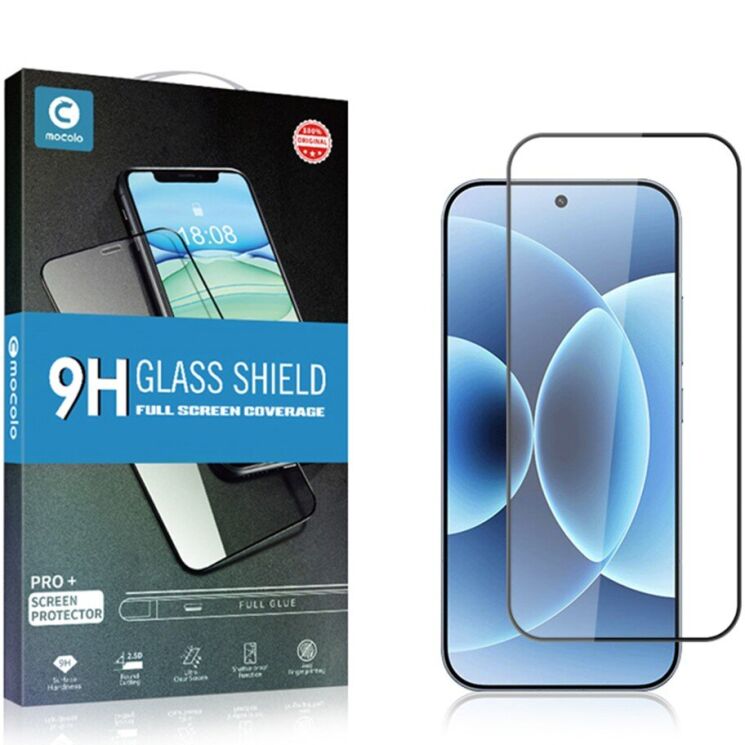 Защитное стекло MOCOLO Full Glue Cover для Xiaomi 17 / 17 Pro - Black (390617B) Защитное стекло MOCOLO Full Glue Cover для Xiaomi 17 / 17 Pro - Black: фото 3 из 9