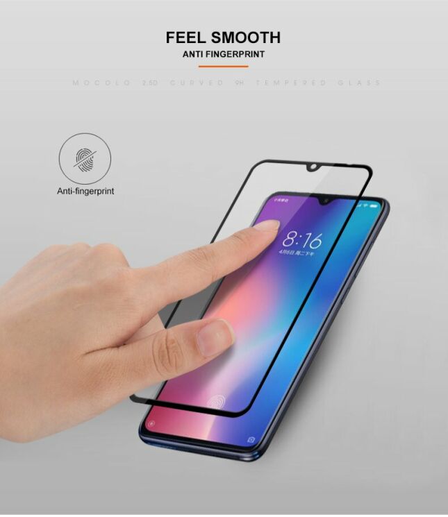 Защитное стекло MOCOLO Full Glue Cover для Xiaomi Mi 9 / Mi 9 Explore - Black: фото 13 из 13