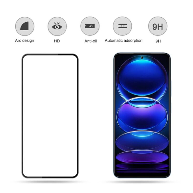 Защитное стекло MOCOLO Full Glue Cover для Xiaomi Redmi Note 12 5G / Poco X5 - Black: фото 5 из 7