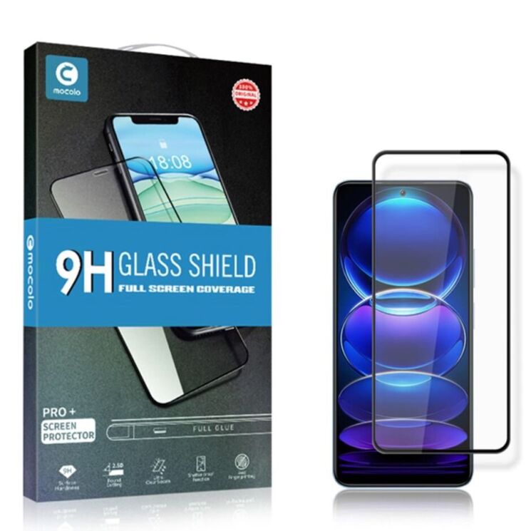 Защитное стекло MOCOLO Full Glue Cover для Xiaomi Redmi Note 12 5G / Poco X5 - Black: фото 7 из 7