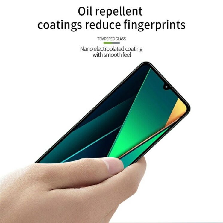 Защитное стекло MOFI Full Glue Protect для Xiaomi Redmi 14C / Redmi A4 5G / Poco C75 - Black: фото 10 из 13