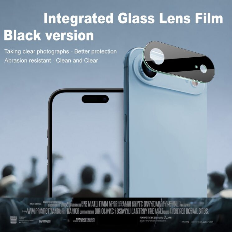 Защитное стекло на камеру IMAK Black Glass Lens для Apple iPhone 17 Air - Black: фото 2 из 6