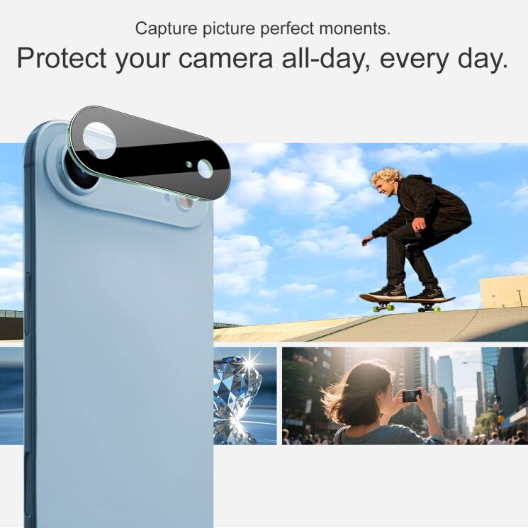 Защитное стекло на камеру IMAK Black Glass Lens для Apple iPhone 17 Air - Black: фото 4 из 6