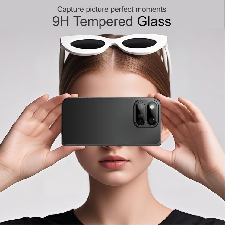 Защитное стекло на камеру IMAK Black Glass Lens для Google Pixel 11 Pro Fold - Black: фото 4 из 8