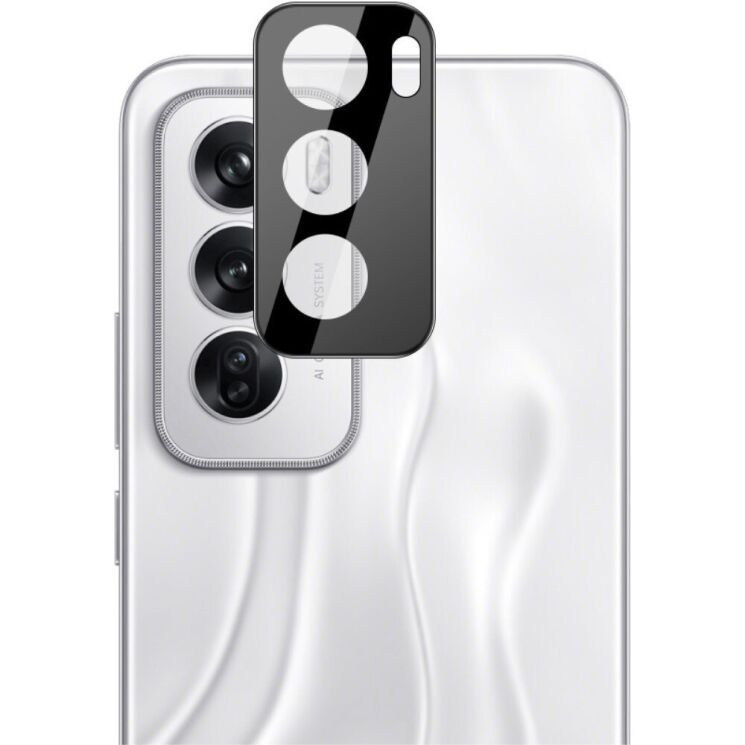 Защитное стекло на камеру IMAK Black Glass Lens для OPPO Reno 12 - Black: фото 2 из 11