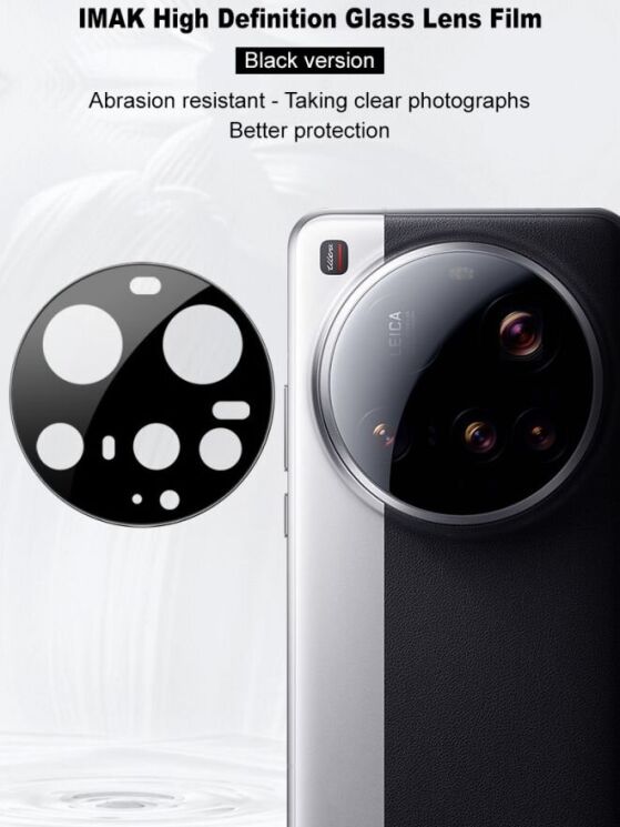 Защитное стекло на камеру IMAK Black Glass Lens для Xiaomi 15 Ultra - Black: фото 8 из 10