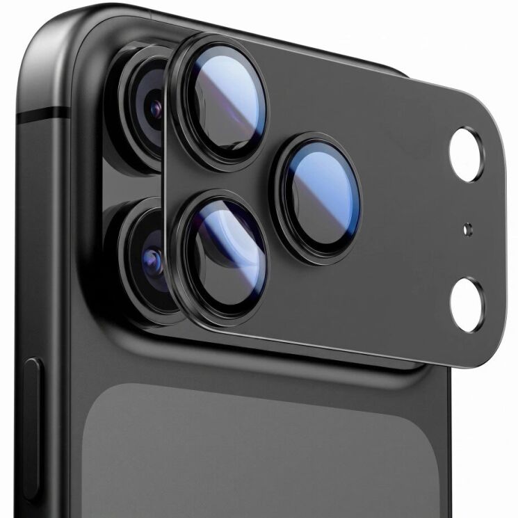 Захисне скло для камери Tech-Protect CamFull Fit + для iPhone 18 Pro (5906302325023) - Black: фото 1 з 9