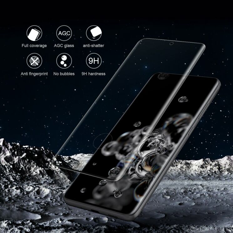 Защитное стекло NILLKIN 3D CP+ MAX для Samsung Galaxy S20 Ultra (G988) - Black: фото 8 из 15