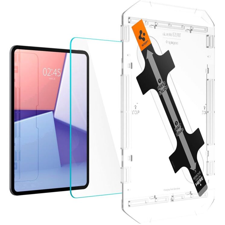 Защитное стекло Spigen (SGP) Glas.tR EZ Fit (FT) для Apple iPad Pro 11 (2024): фото 2 из 11