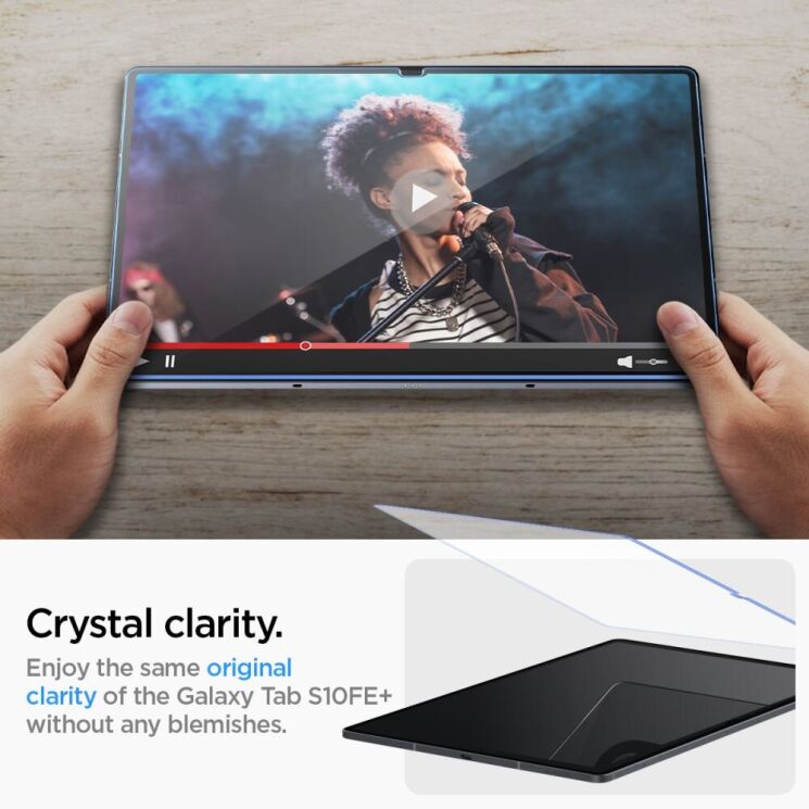 Захисне скло Spigen (SGP) Screen Protector Glas.tR SLIM (FT) для Samsung Galaxy Tab S10 FE Plus (AGL09427): фото 8 з 10