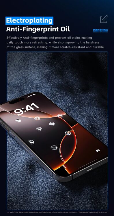 Защитное стекло WEKOME WTP-115 6D Curved Ultra-Fine Edge для iPhone 16 Pro - Black (380071B) Защитное стекло WEKOME WTP-115 6D Curved Ultra-Fine Edge для iPhone 16 Pro - Black: фото 9 из 12