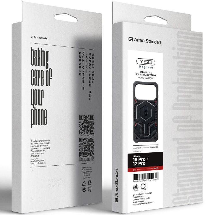 Защитный чехол ArmorStandart Y50 MagCase для iPhone 18 Pro / 17 Pro - Black (423705B) Защитный чехол ArmorStandart Y50 MagCase для iPhone 18 Pro / 17 Pro - Black: фото 3 из 3