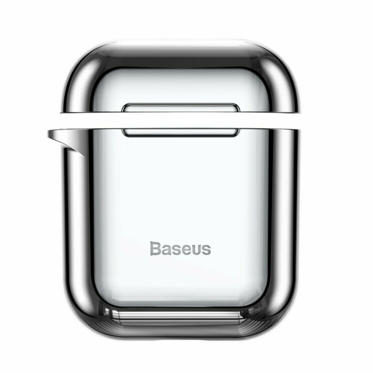 Защитный чехол BASEUS Shining Hook Case для Apple AirPods 1 / 2 - Silver: фото 1 из 25