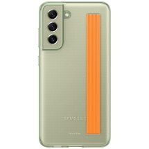 Захисний чохол Clear Strap Cover для Samsung Galaxy S21 FE (G990) EF-XG990CMEGRU - Green: фото 1 з 7
