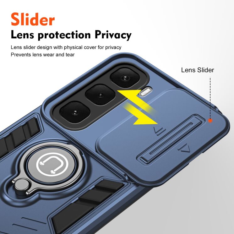 Захисний чохол Deexe Armor MagShield для Infinix Hot 60і - Blue: фото 3 з 7