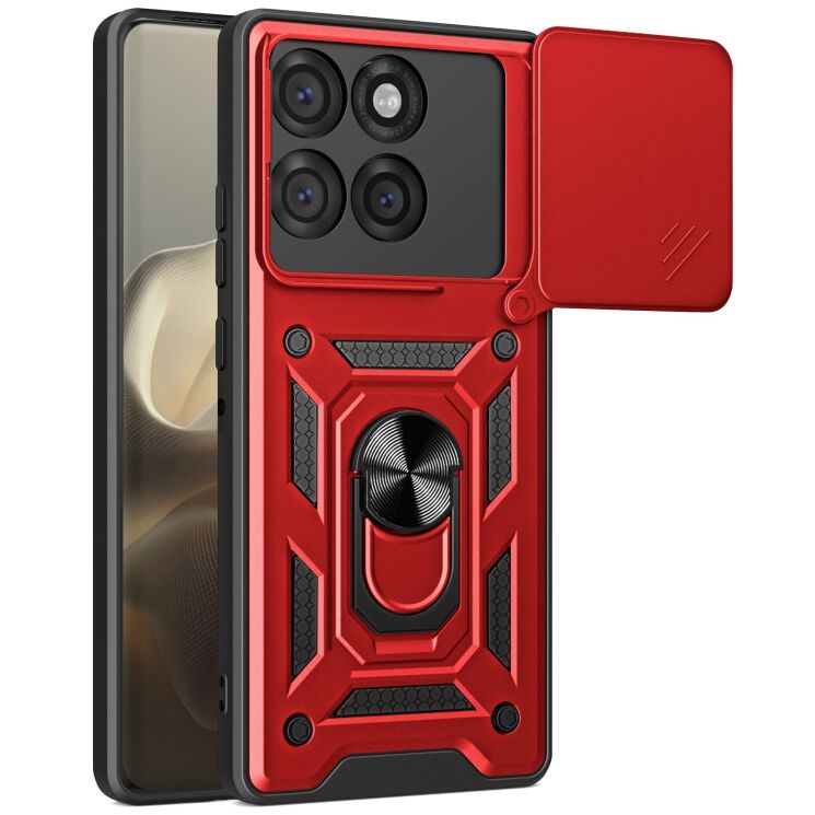 Захисний чохол Deexe Armor Shield для Motorola Edge 60 Pro - Red: фото 1 з 10