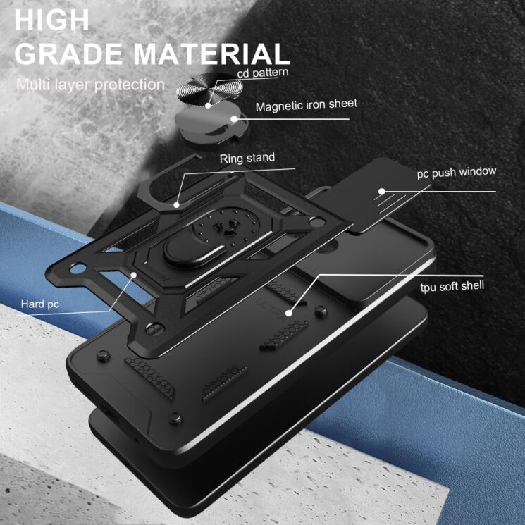 Защитный чехол Deexe Armor Shield для Motorola Moto G15 - Black: фото 5 из 9