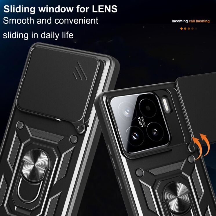 Защитный чехол Deexe Armor Shield для Xiaomi 15 - Black: фото 5 из 10