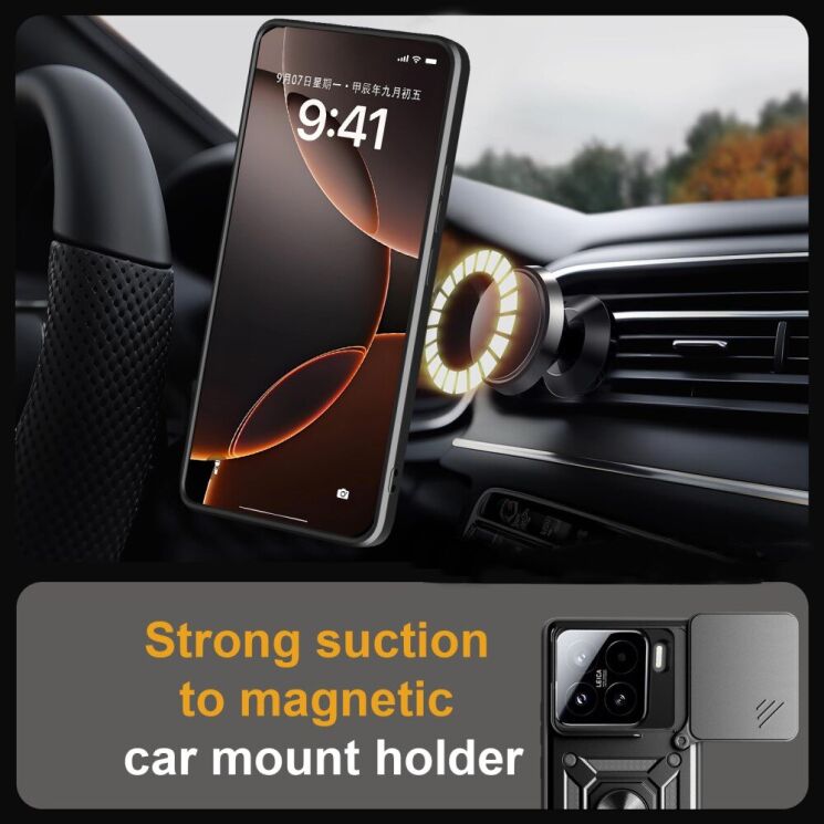 Защитный чехол Deexe Armor Shield для Xiaomi 15 - Black: фото 8 из 10