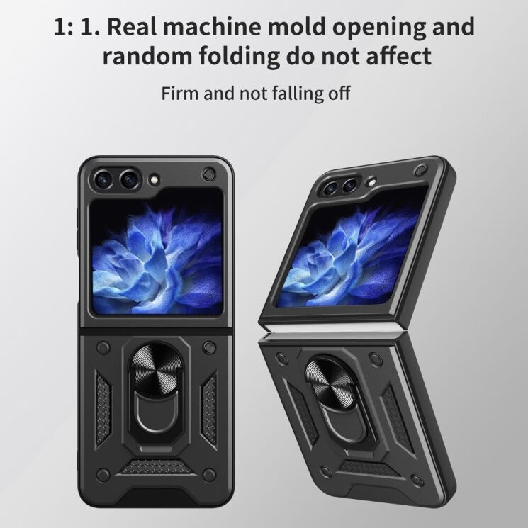 Защитный чехол Deexe Armor Shield (FF) для Samsung Galaxy Flip 6 - Black: фото 4 из 10