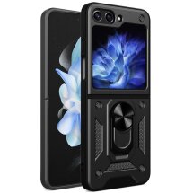 Защитный чехол Deexe Armor Shield (FF) для Samsung Galaxy Flip 6 - Black: фото 1 из 10