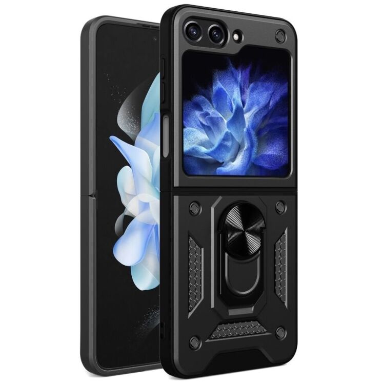 Защитный чехол Deexe Armor Shield (FF) для Samsung Galaxy Flip 6 - Black: фото 1 из 10